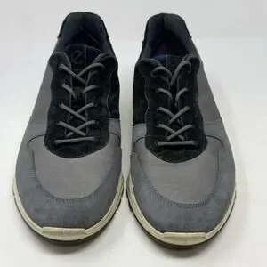 Ecco ST.1 Derby Sneakers Mens 10 EU 44 Gray Black Leather Casual Urban Shoes Men main image 4